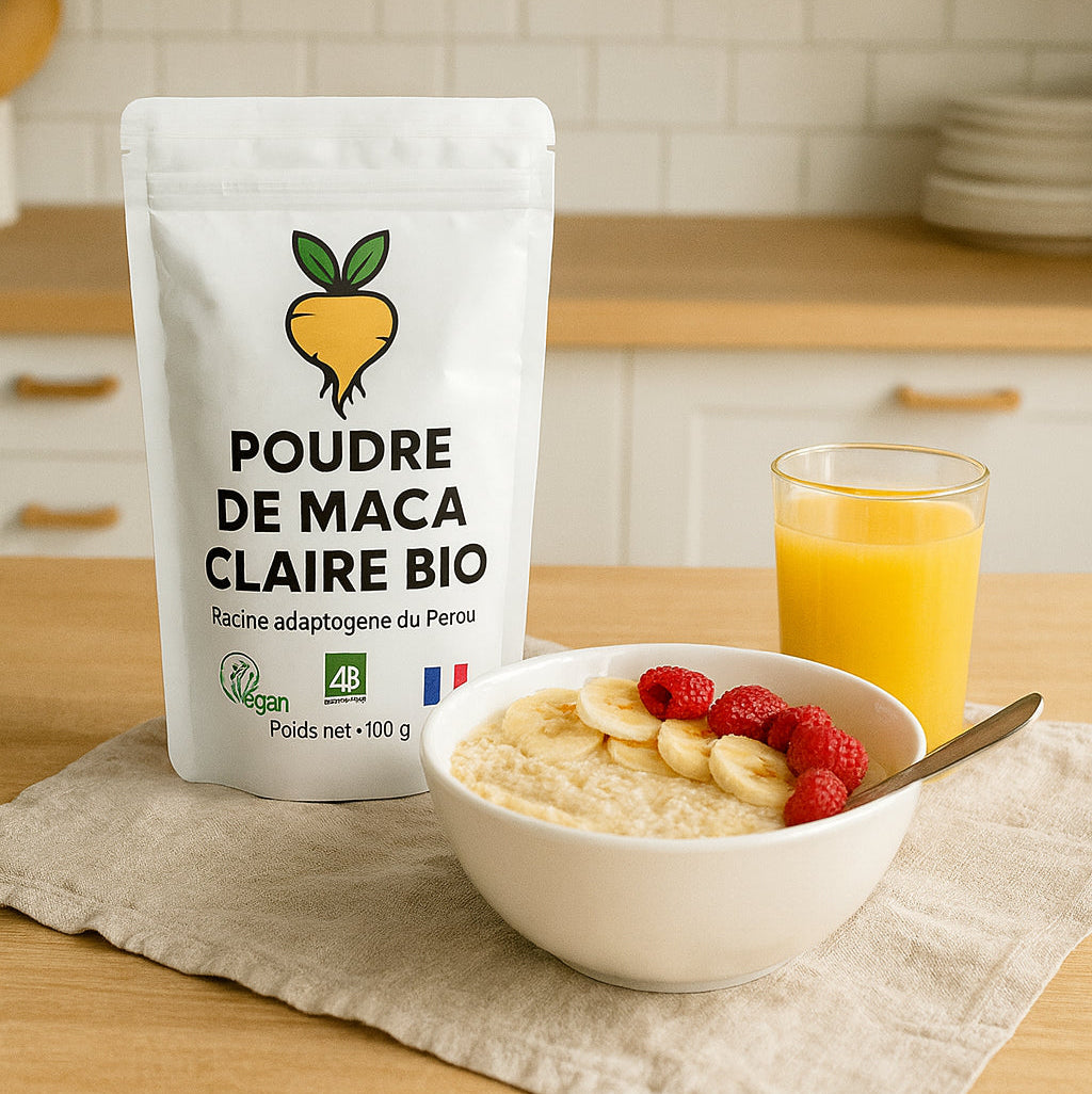 poudre de maca bio petit dejeuner